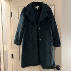Rachel Zoe Green Sherpa Long Coat